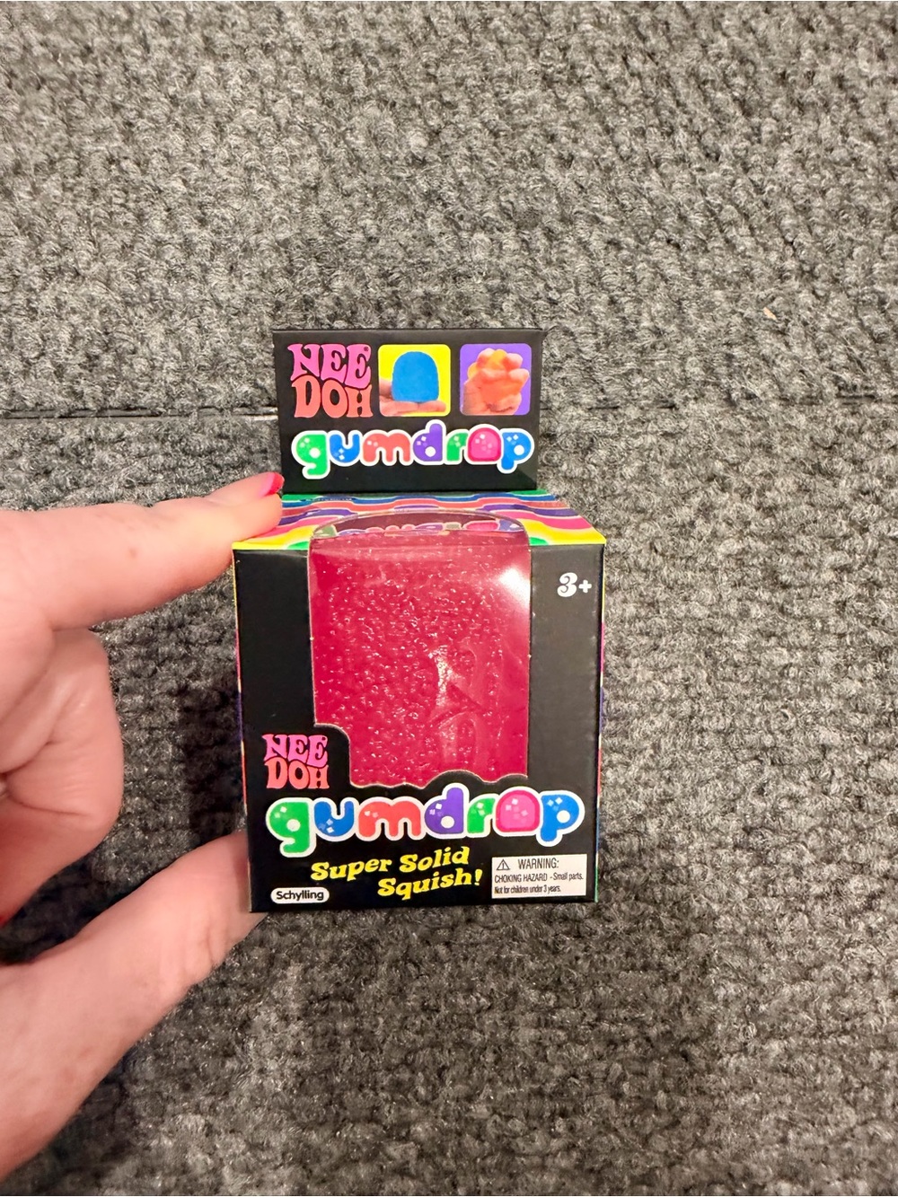 Needoh Gumdrop Super Solid Squish Toy - Pink